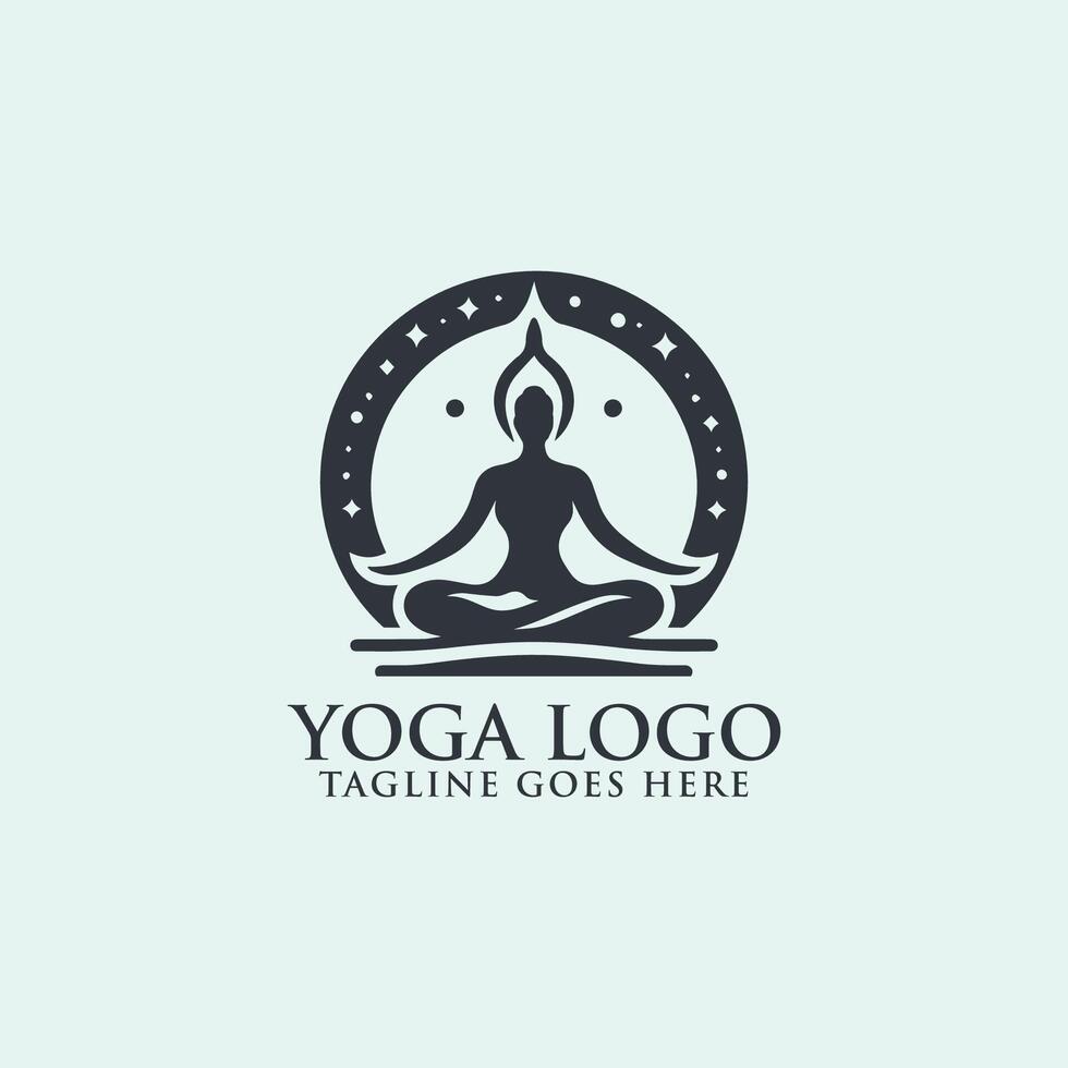 Minimalist Yoga Logo Designs for Peaceful Branding vector