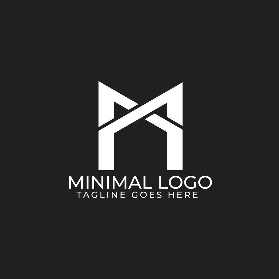 Stylish M Letter Logo design M Typography Design vector