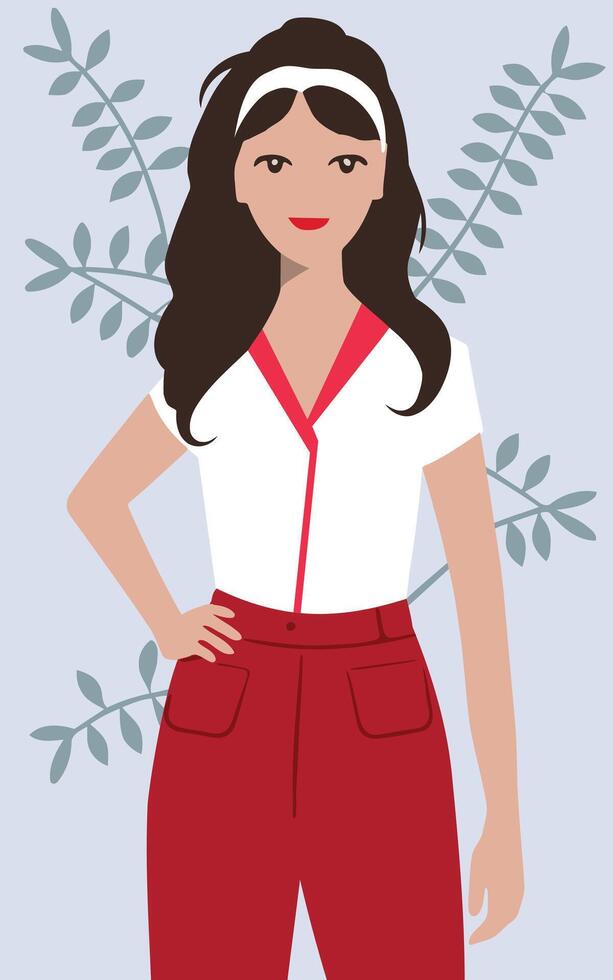Illustration brief women Minimalist style illu vector