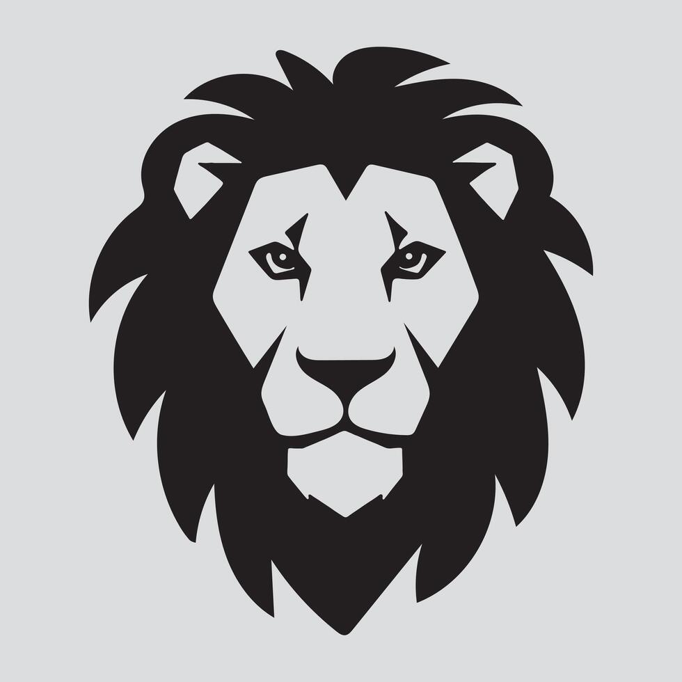 Lion head icon, illustration vector