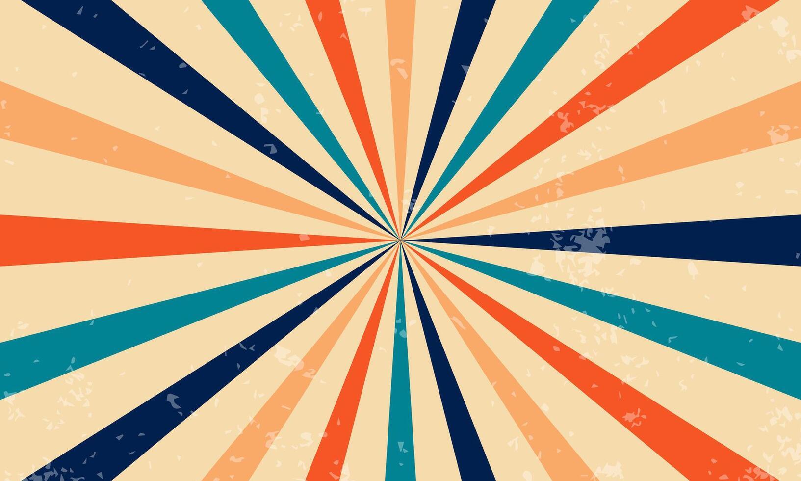 Colorful Classic vintage rays sunburst retro background vector
