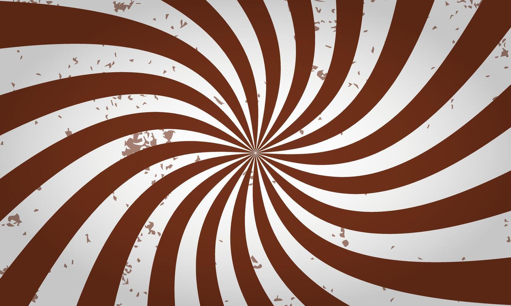 Brown white vintage rays sunburst twisted retro background vector