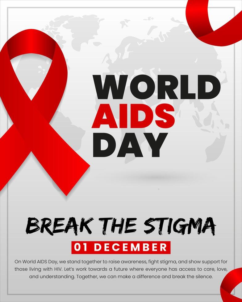 World AIDS Day poster vector