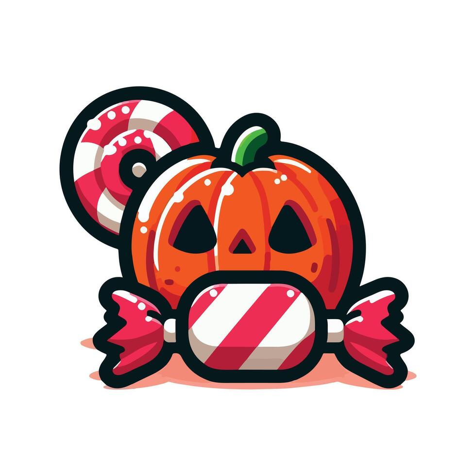 Candy Halloween Design With White Background vector