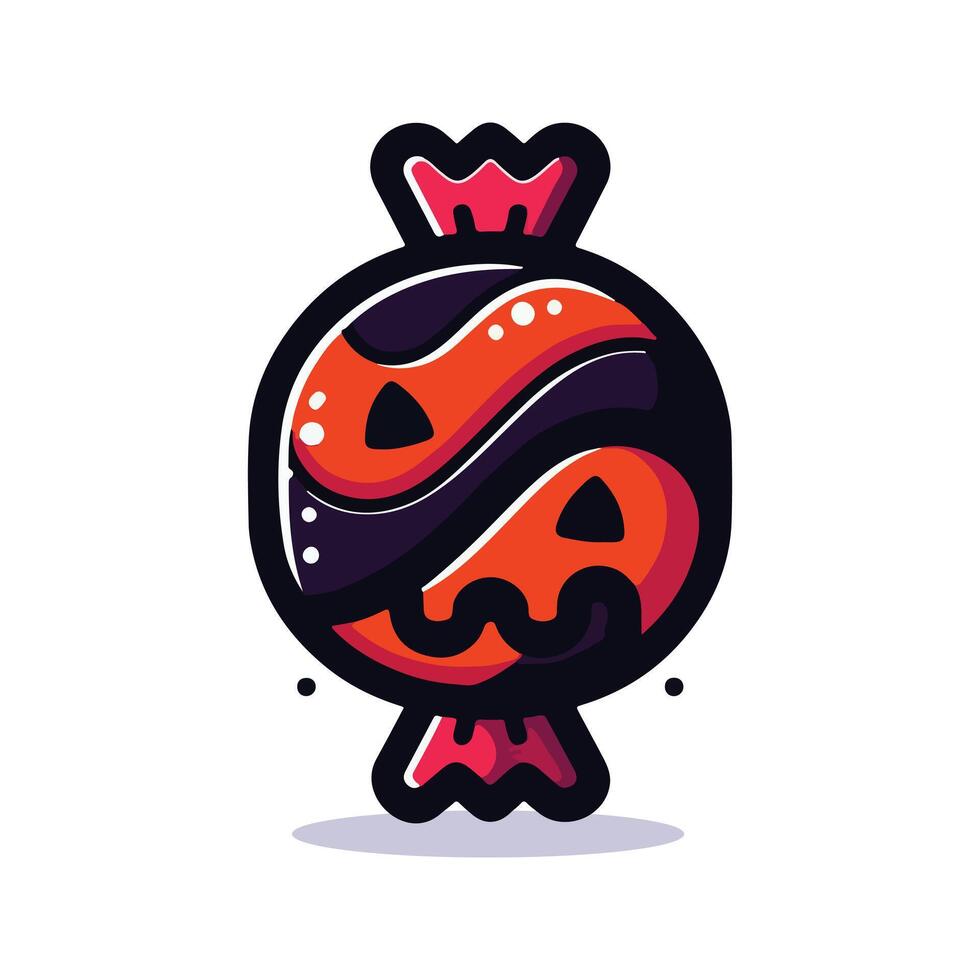 Candy Halloween Draw With White Background vector