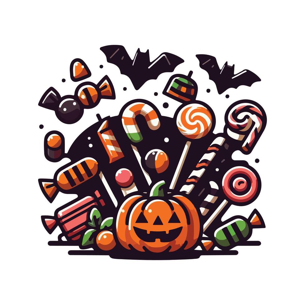 Candy Halloween Design Draw vector