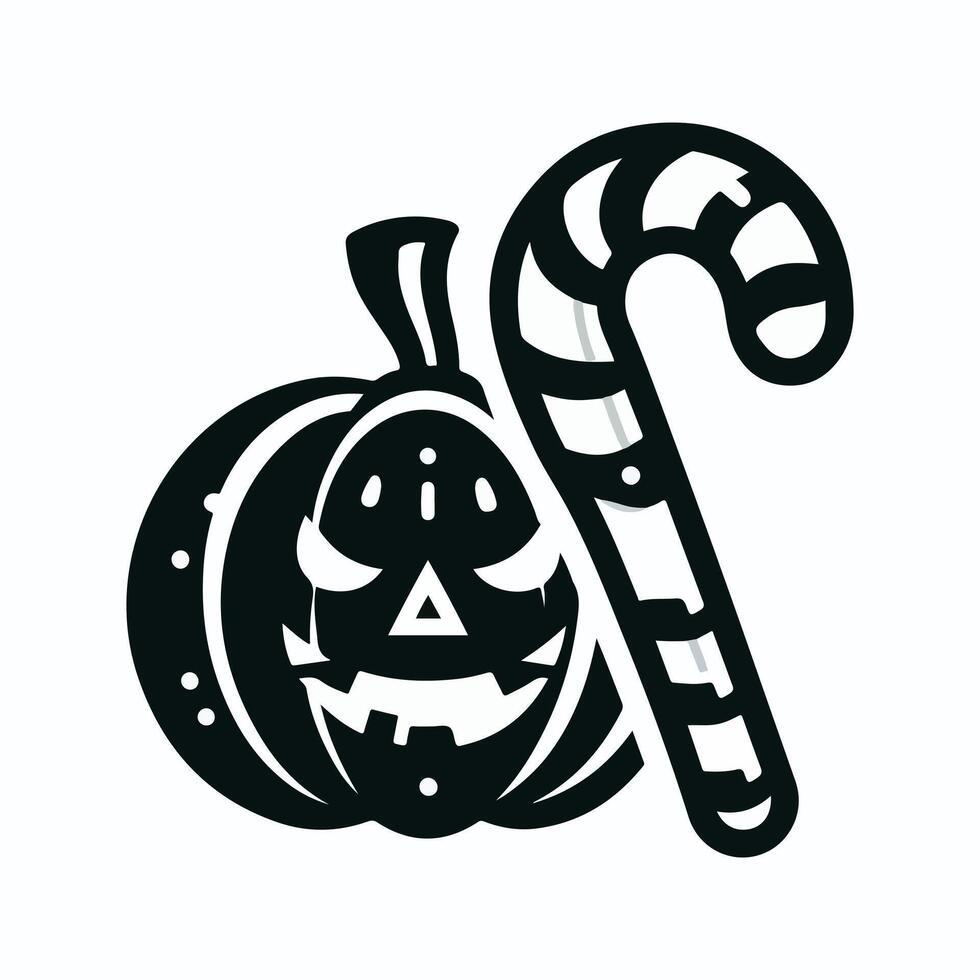 Candy Halloween Design With Flat Background vector