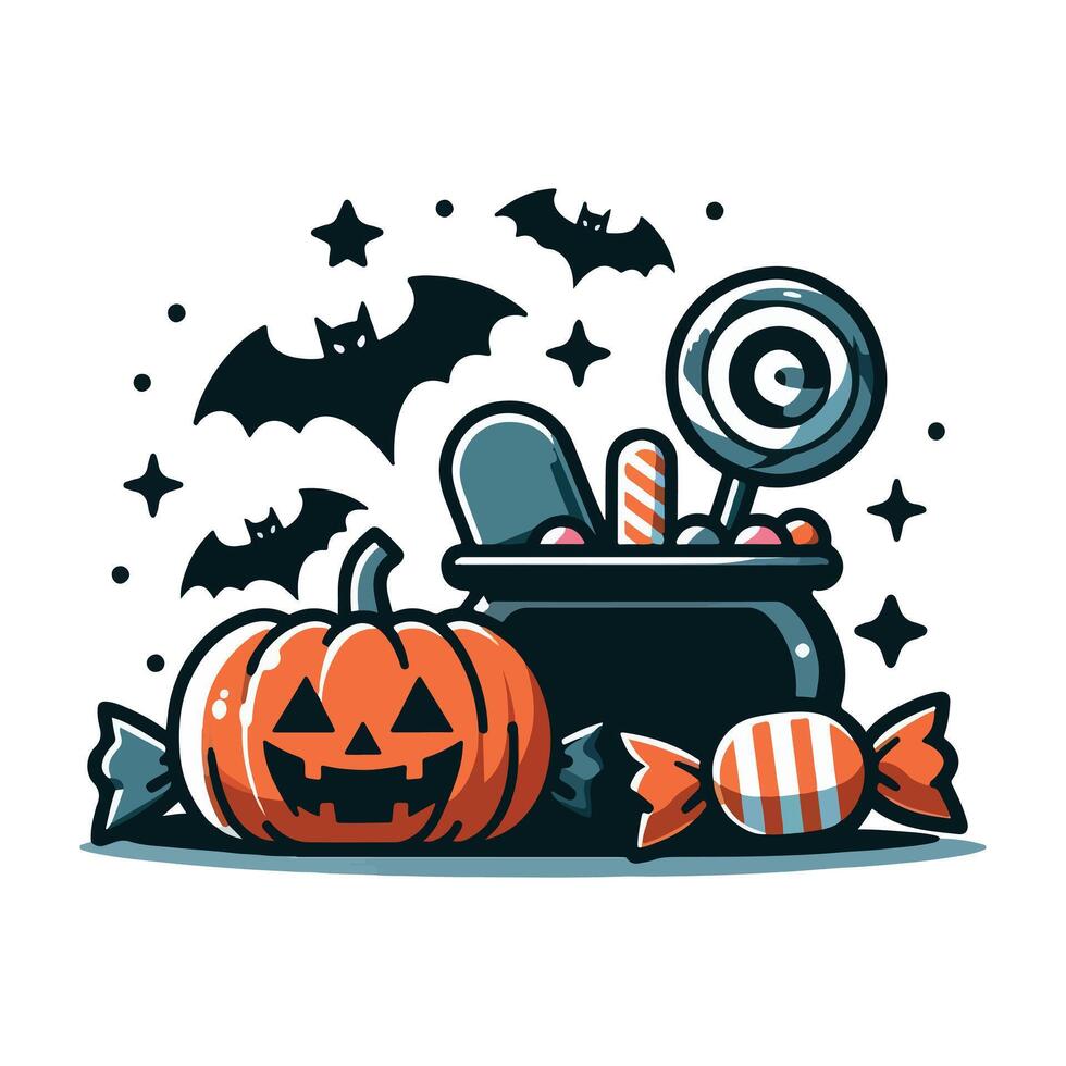 Candy Halloween Design Illustration vector