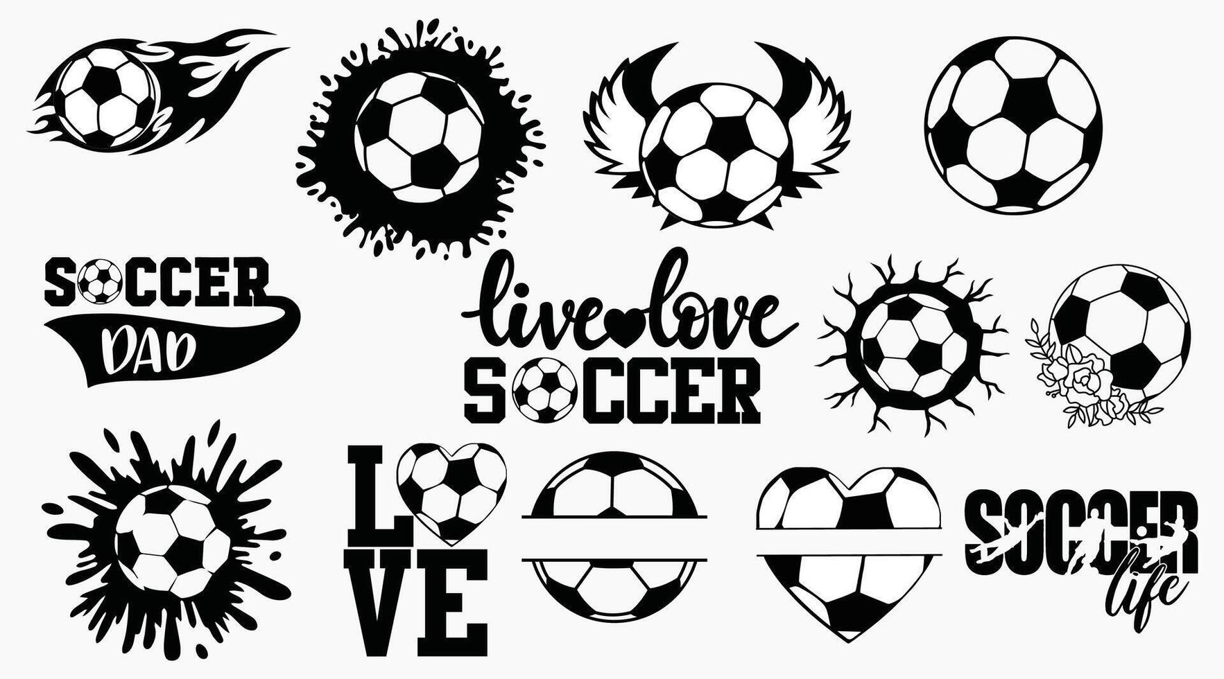 Football game, club, vintage, modern, and retro logo badges set vector