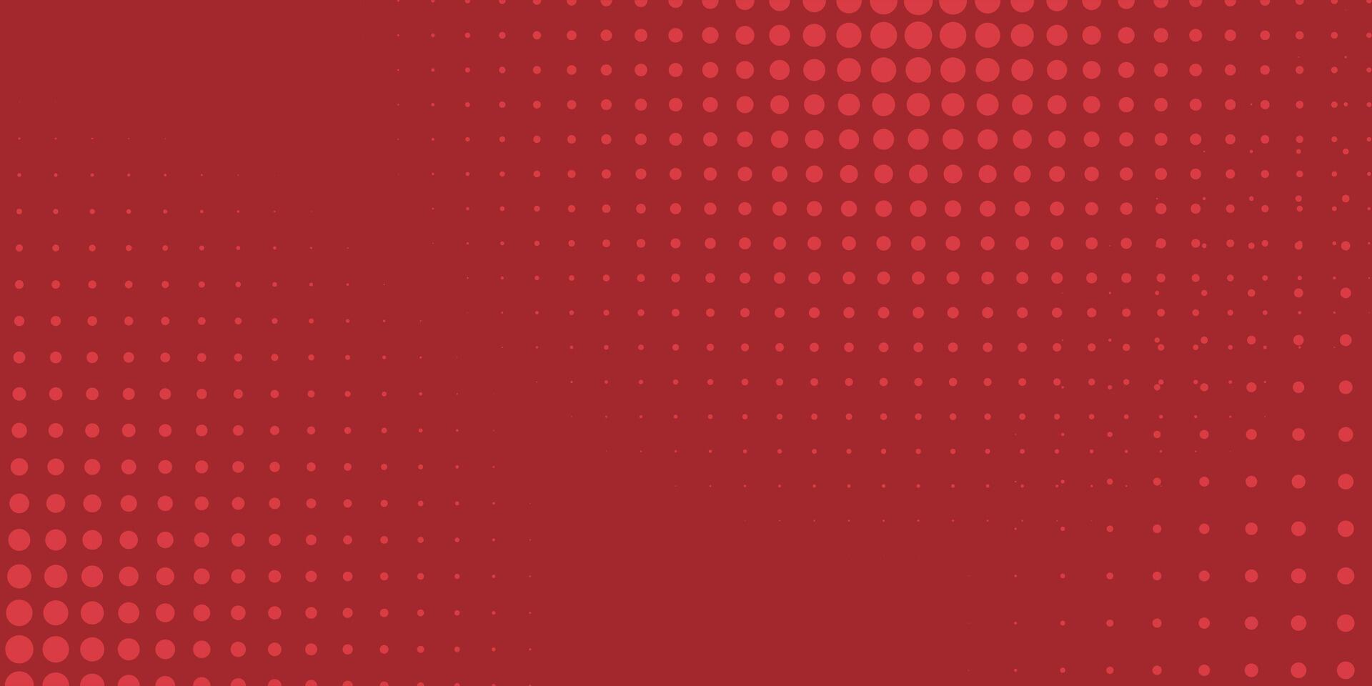 Red halftone dot pattern background vector