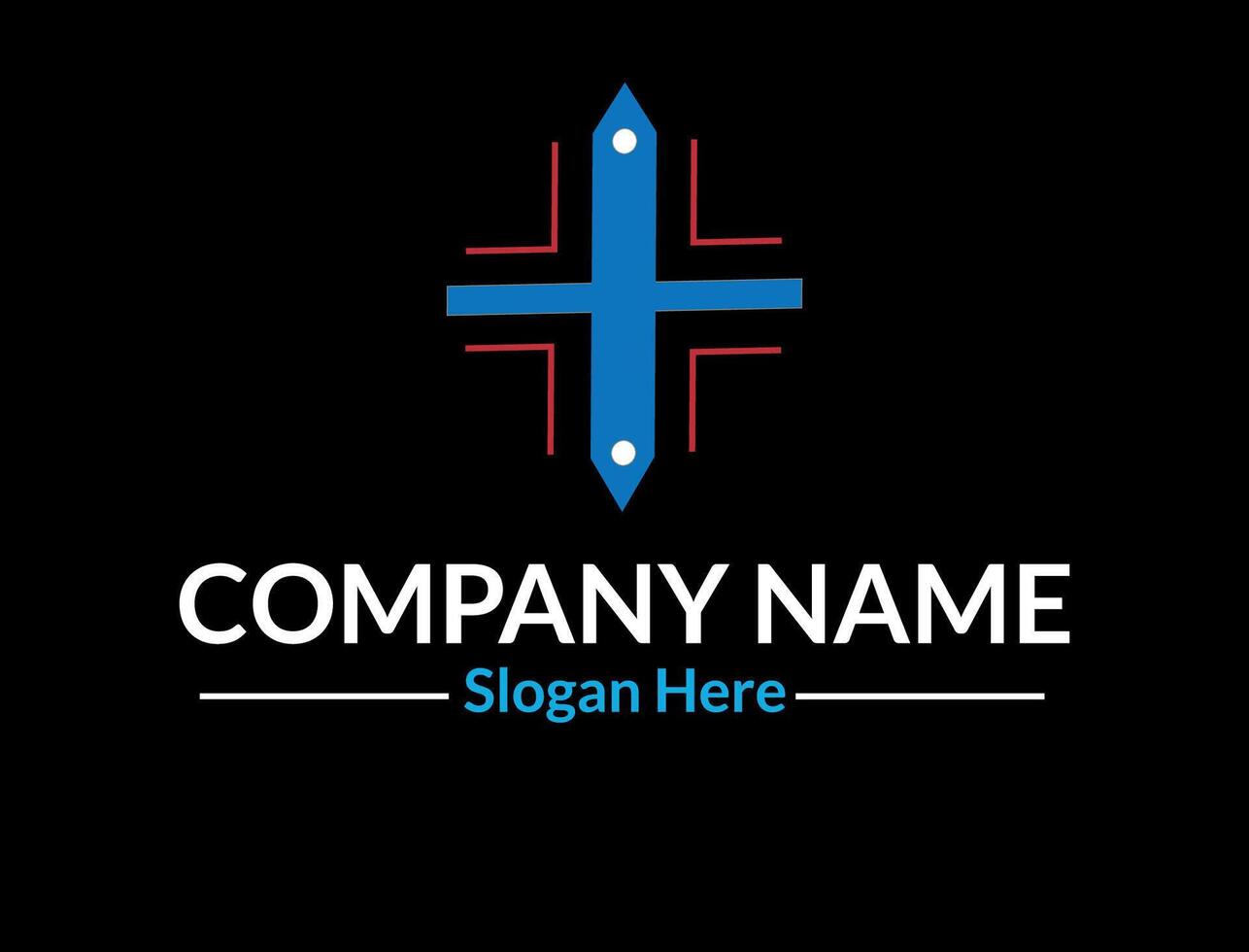 Creative plus symbolic logo design vector