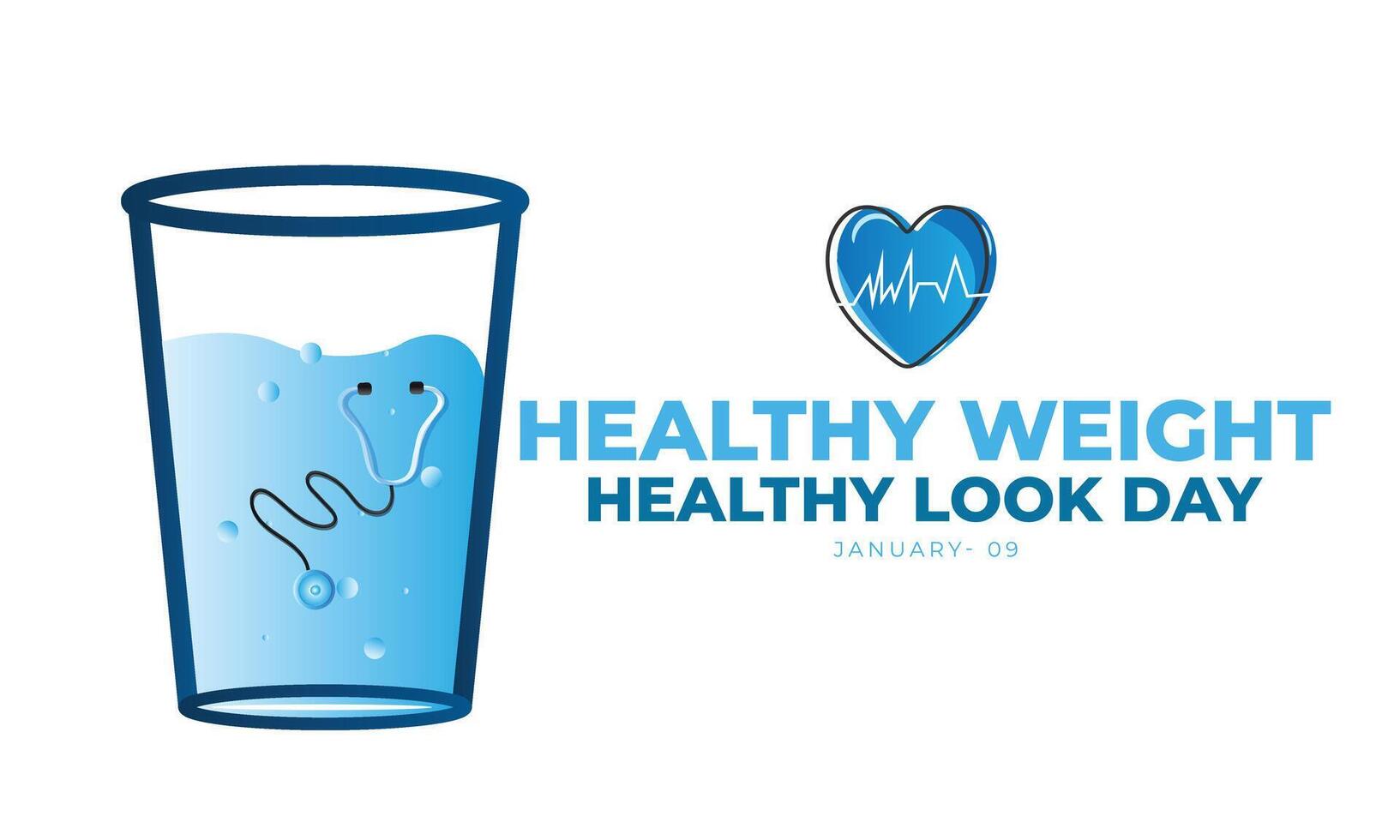 Healthy weight, healthy look day. background, banner, card, poster, template. illustration. vector