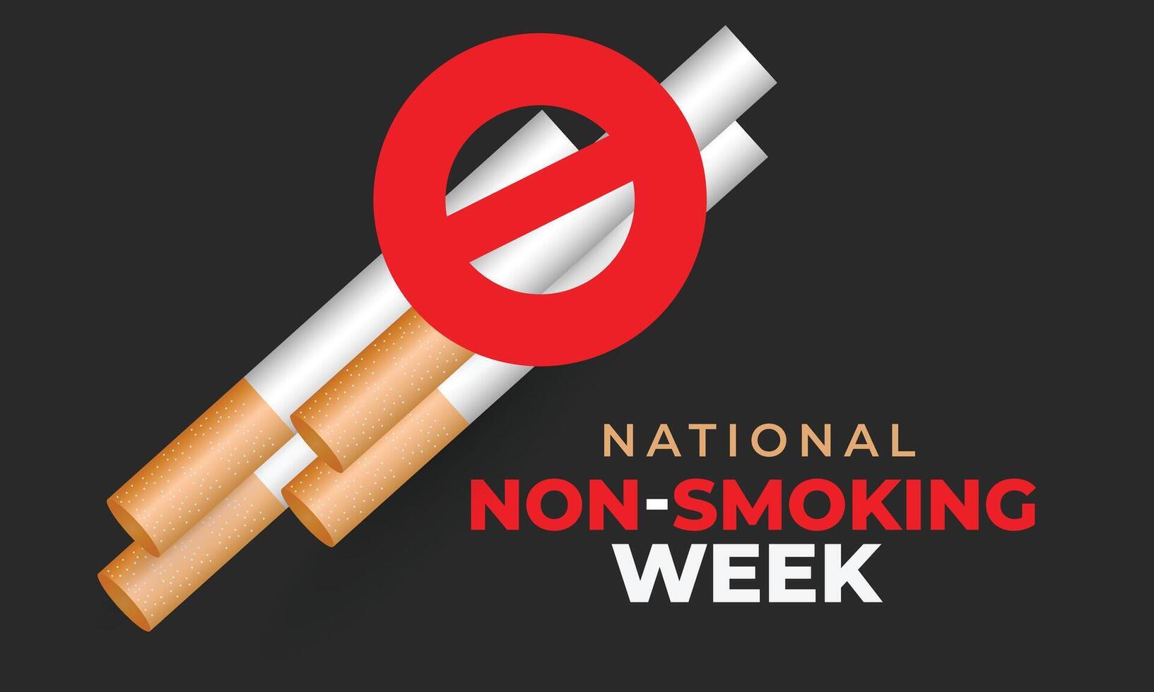 National Non smoking week. background, banner, card, poster, template. illustration. vector