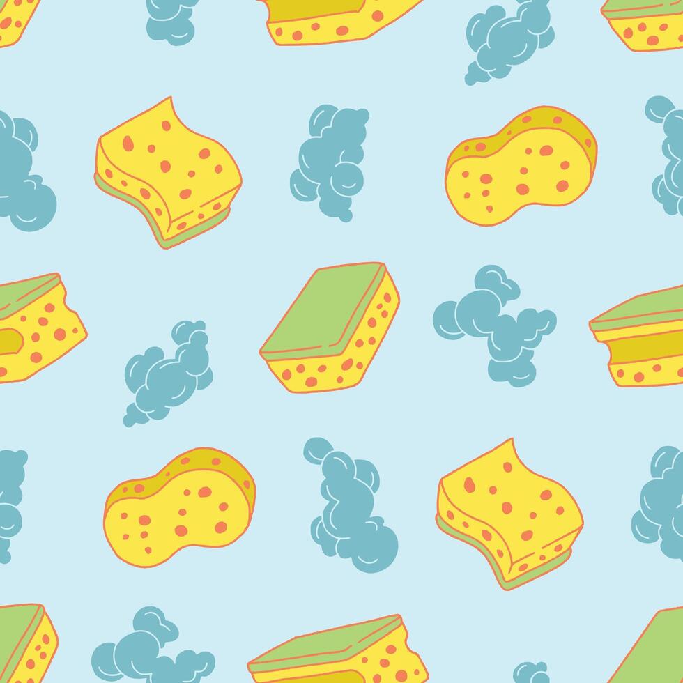 Sponge Foam Bubble Seamless Pattern illustration for Print, Wallpaper, Decoration. vector