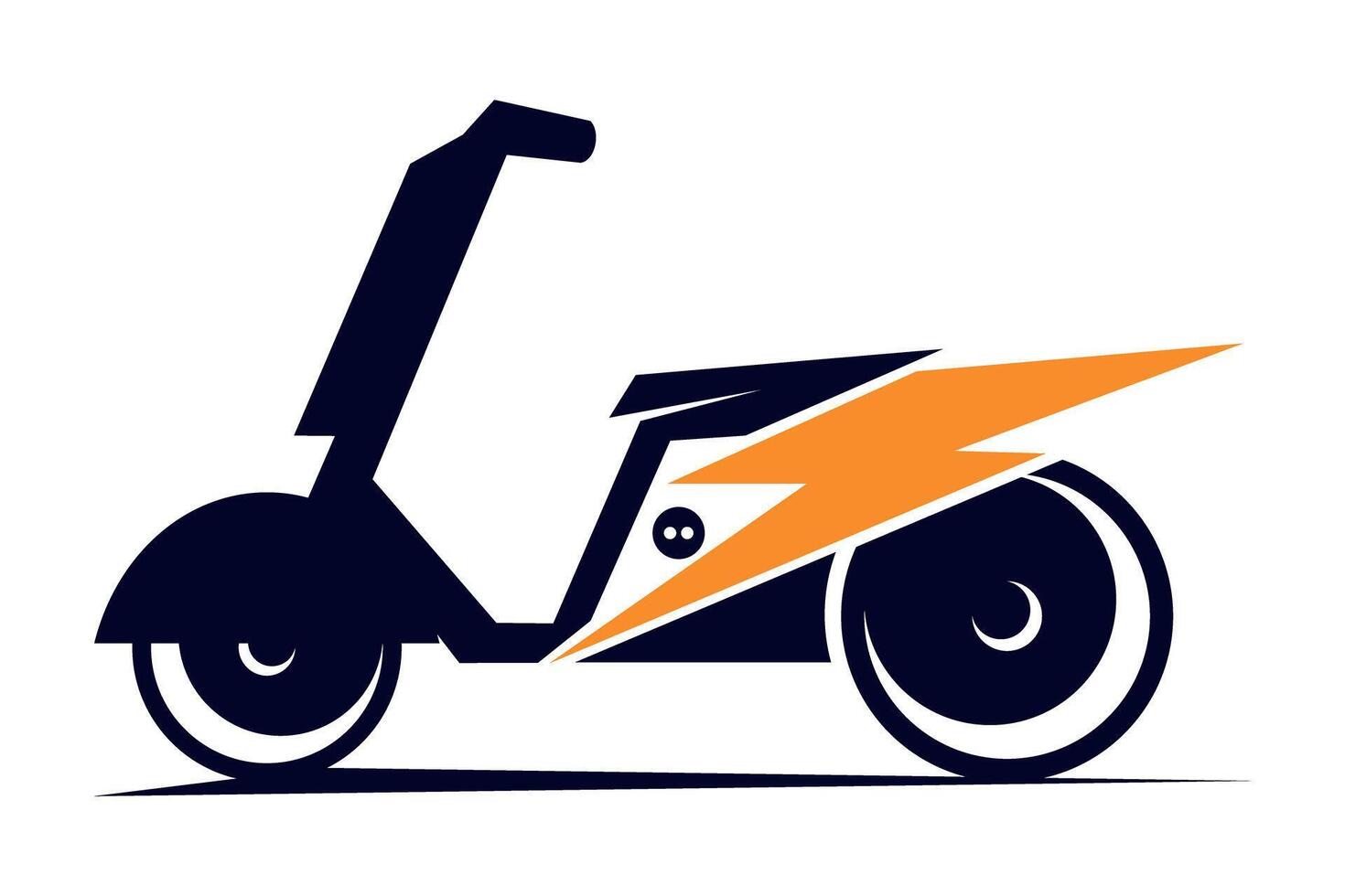 Electric Motorcycle Modern Illustration logo design vector