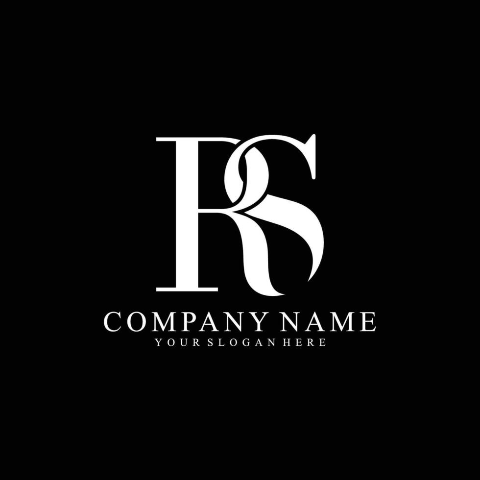 RS or SR Letter Initial Logo Design, Template vector