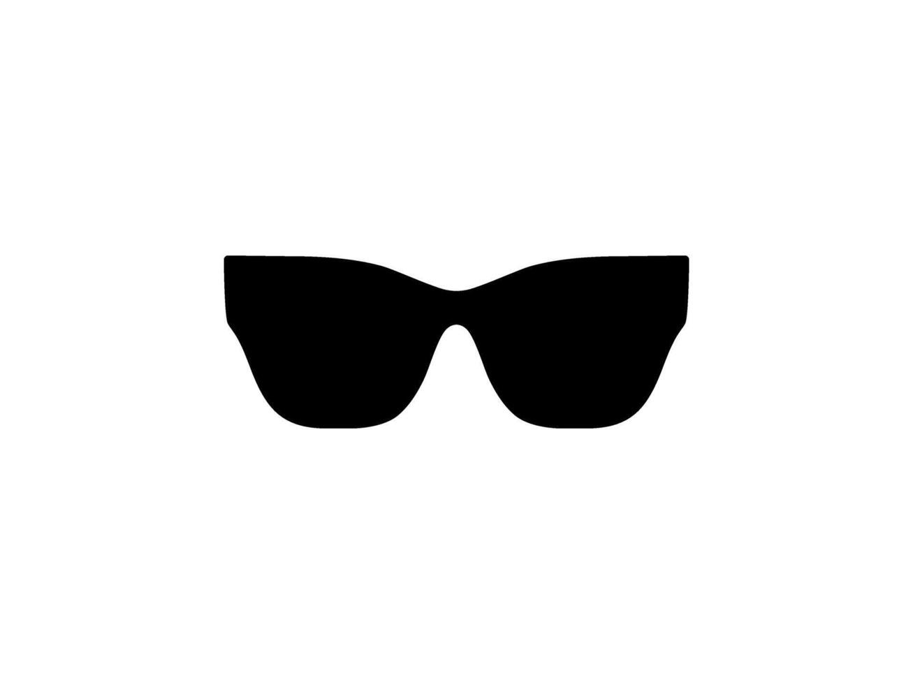 Sun Eye Glasses Silhouette, Front View, Flat Style, can use for Pictogram, Logo Gram, Apps, Art Illustration, Template for Avatar Profile Image, Website, or Graphic Design Element vector