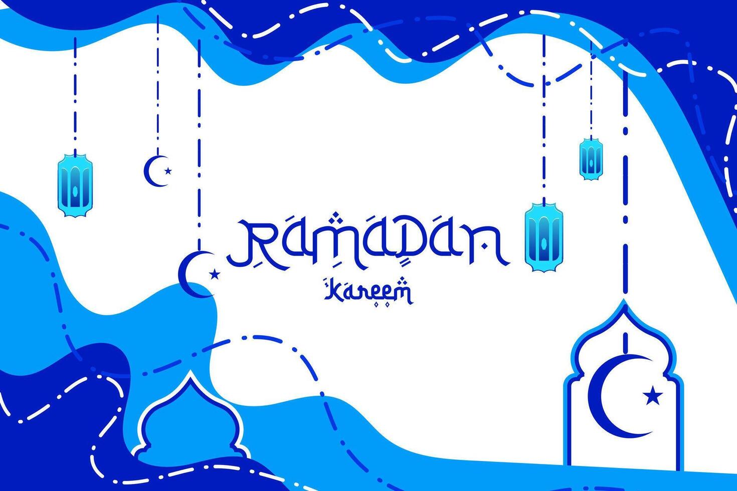 Ramadan kareem greeting card vector