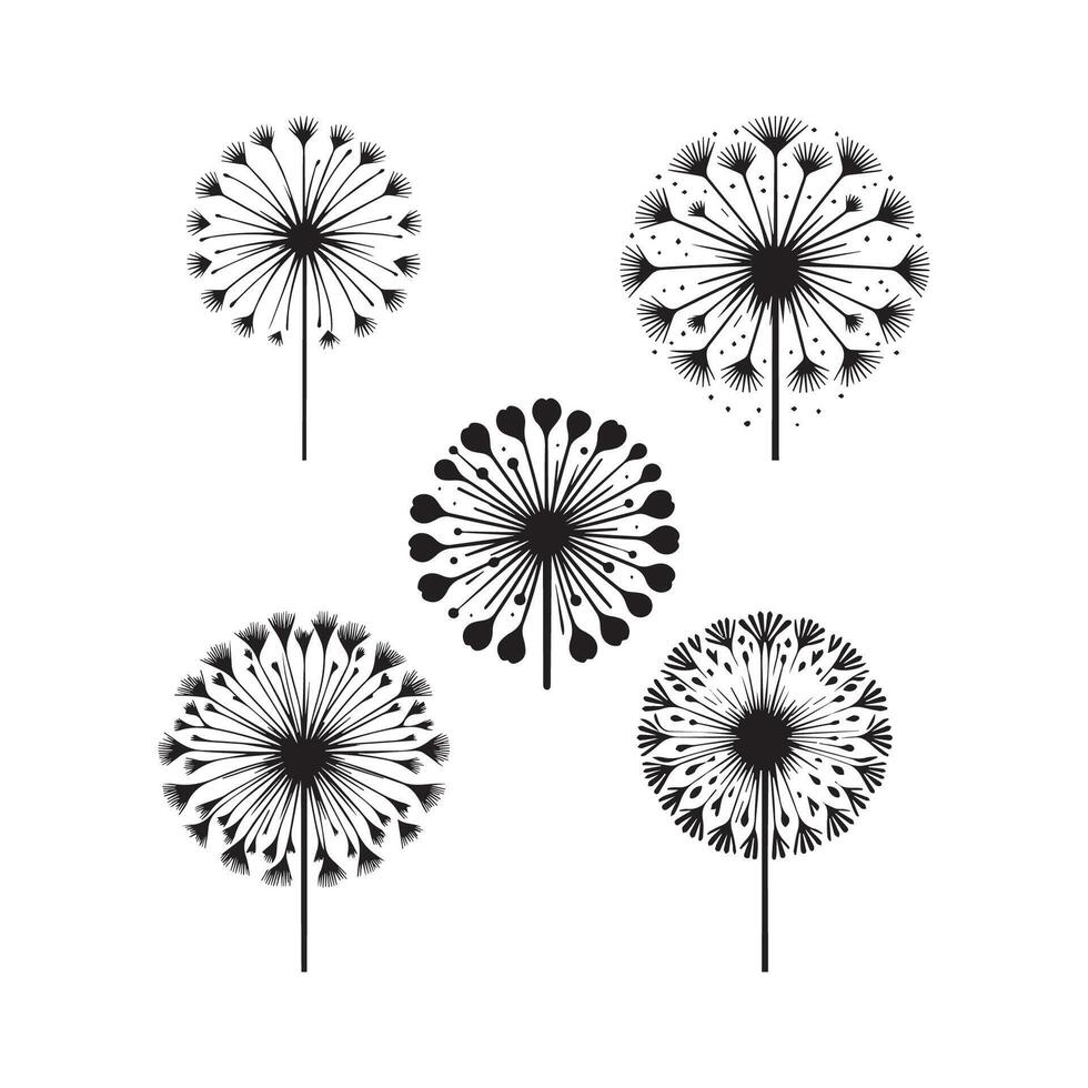 Minimalist dandelion flower shop icon isolated on white background. vector