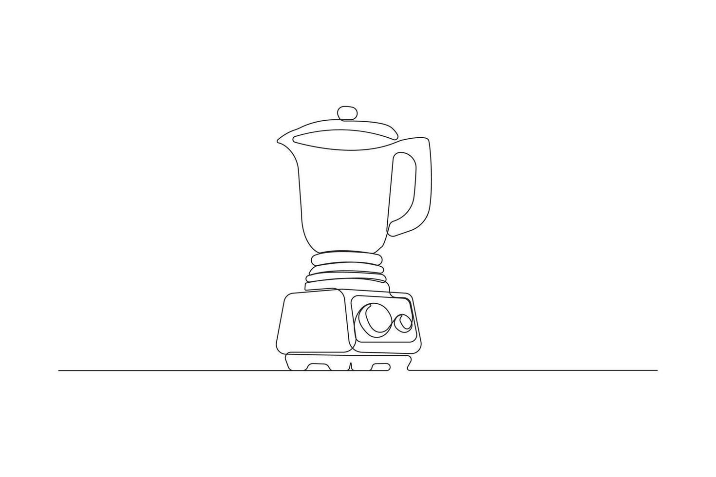 Continuous single-line art drawing of Blender. Blender outline illustration. vector