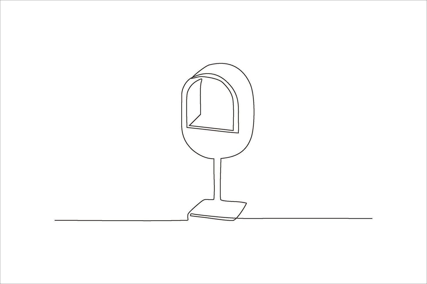 continuous line drawing of the mailbox vector