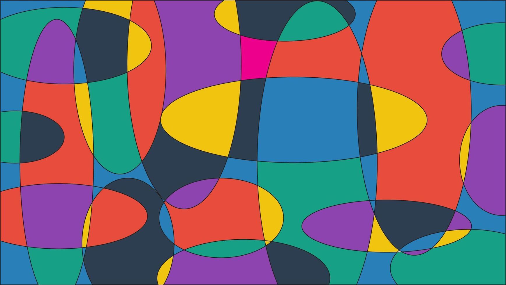 a colorful abstract pattern with circles and lines vector