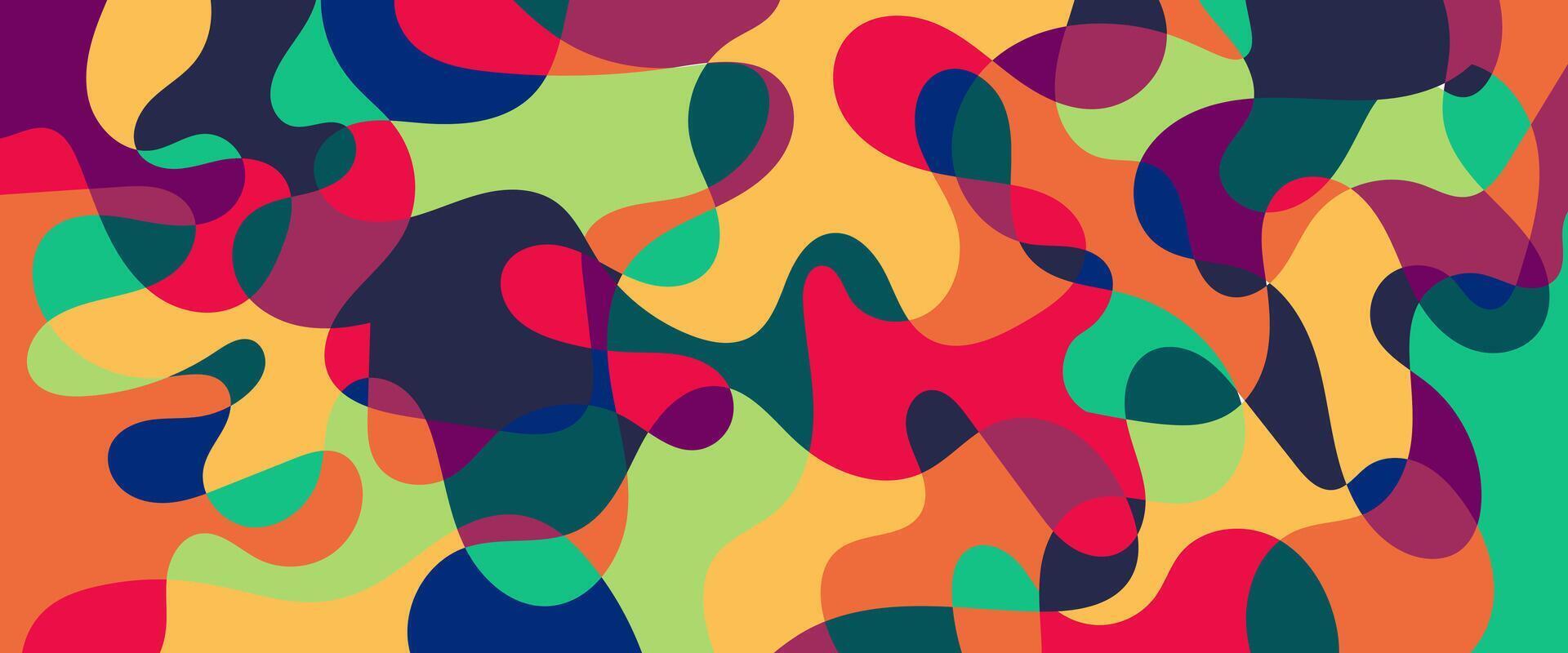 abstract colorful abstract background with many shapes vector