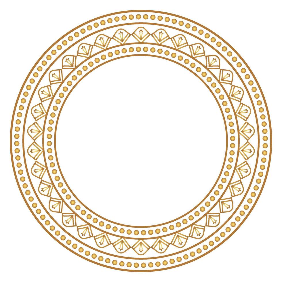 Indian flower mandala art with luxury golden circle frame transparent vintage gold circular pattern vector