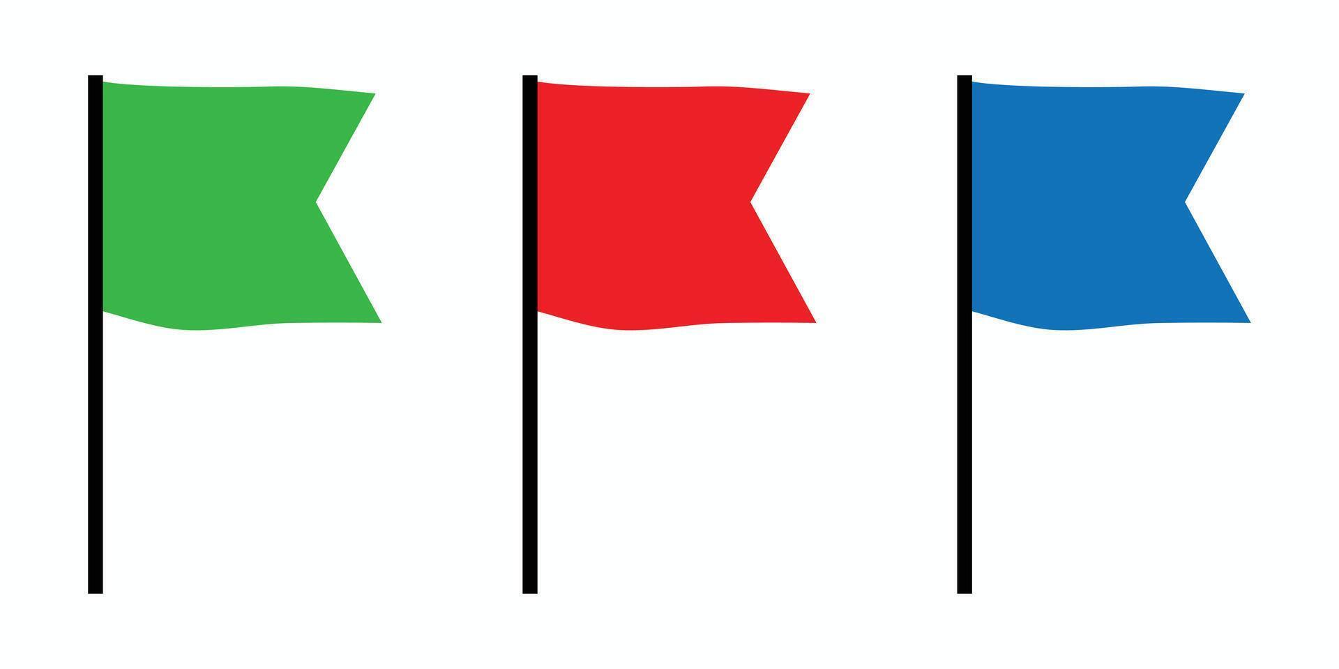 Set of colorful pin icon flags isolated on white vector