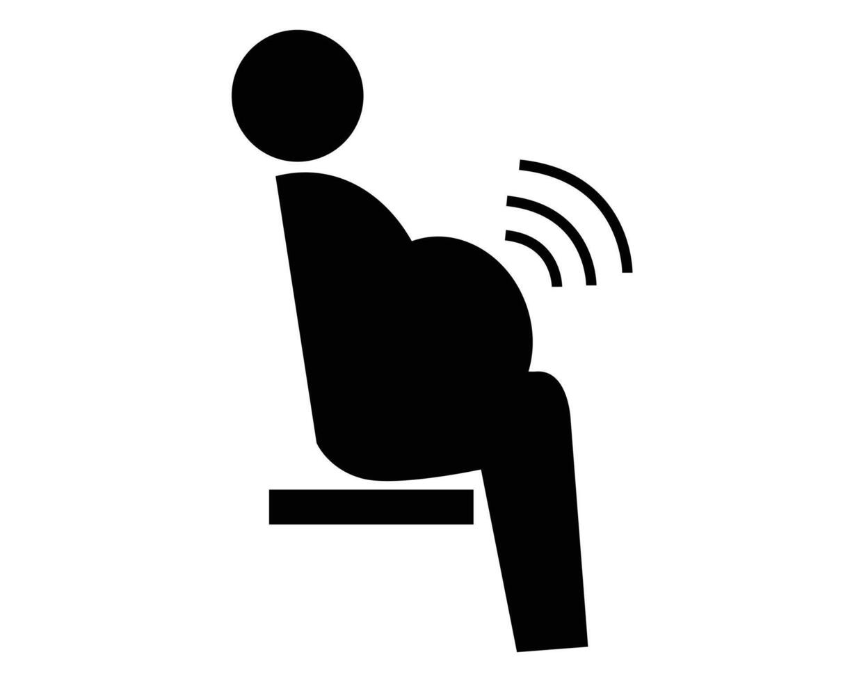 pregnent woman seat priority icon for web and app vector