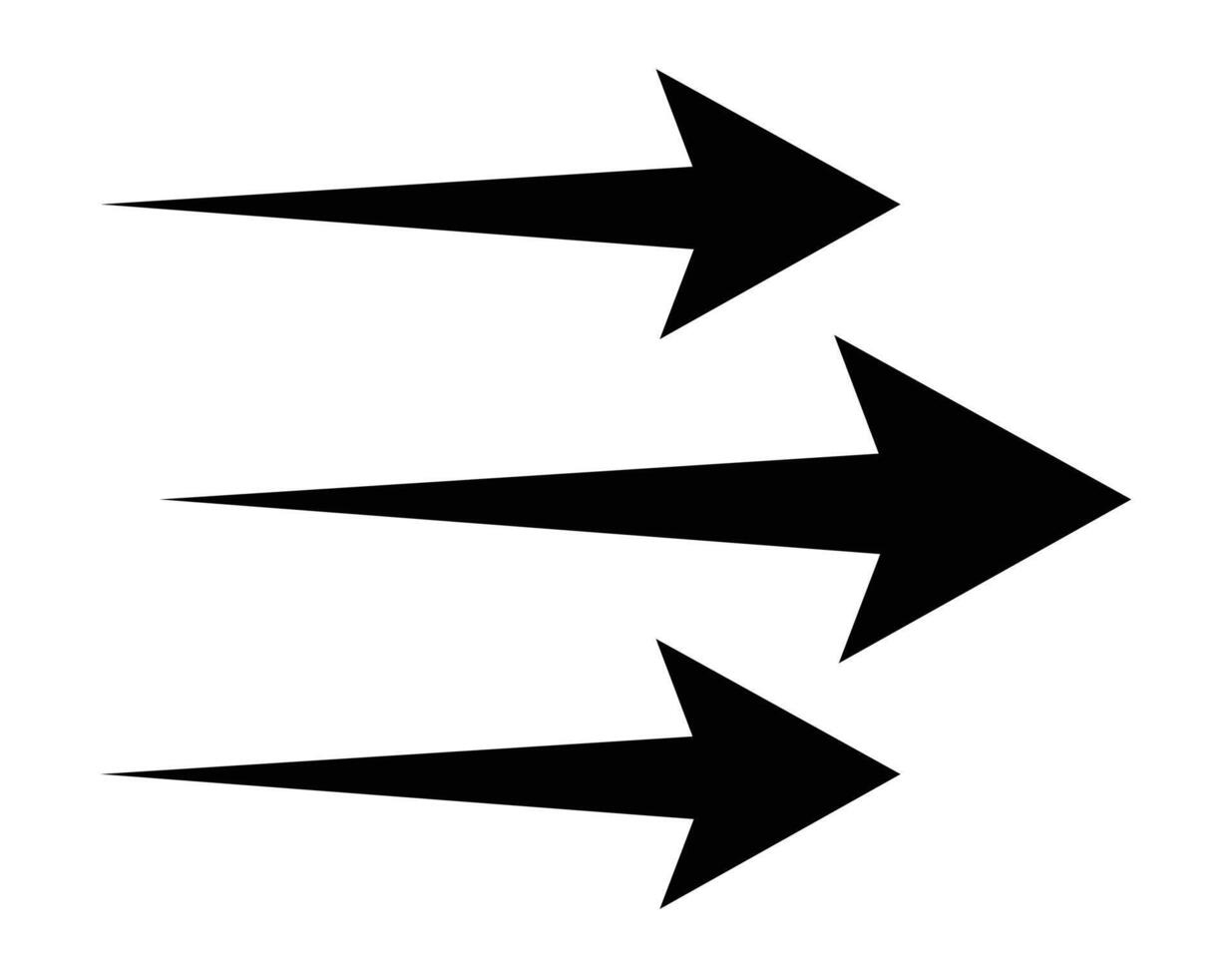 arrow showing air or wind flow vector