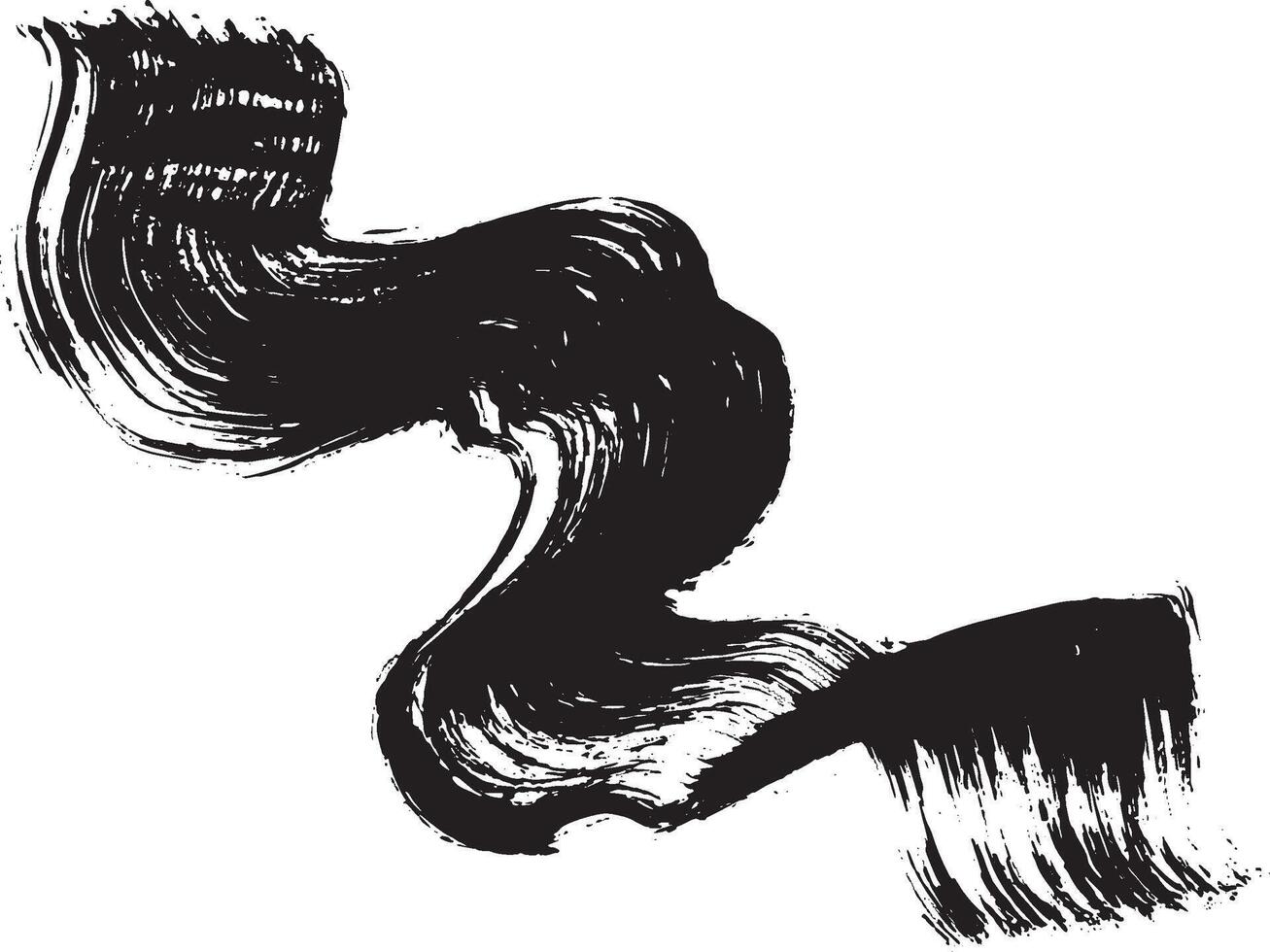Dry Brush Grunge Wave Stroke Texture vector