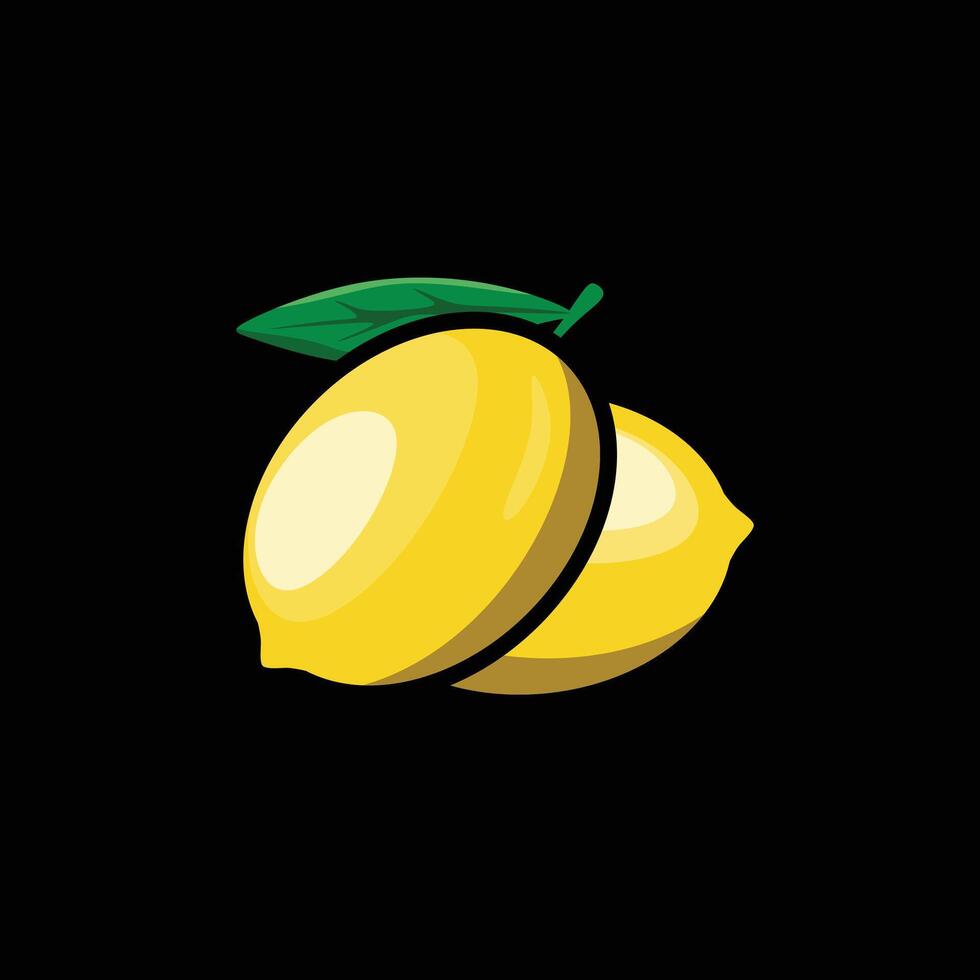 of lemon fruits logo vector