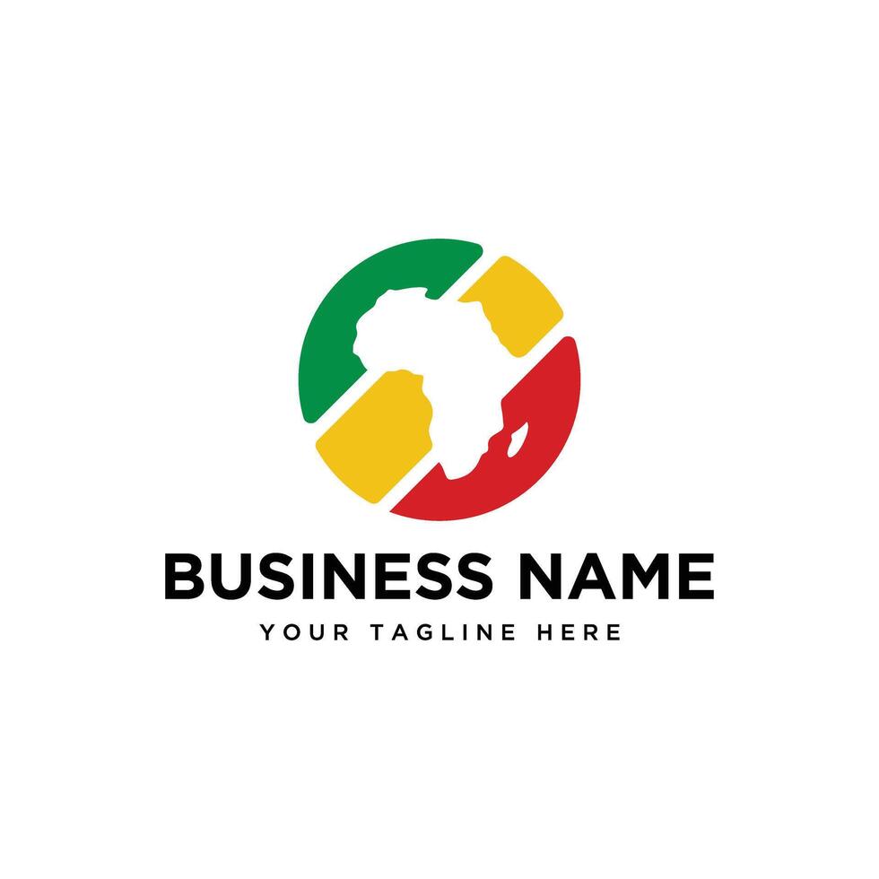 creative africa map logo vector