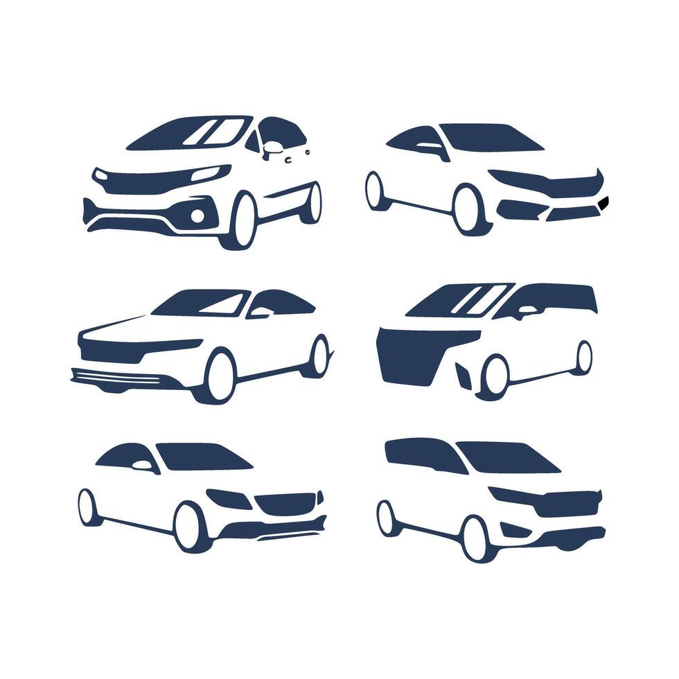 set of car vehicle logo illustration vector