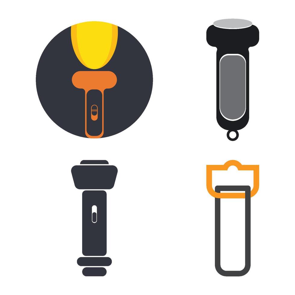 Flashlight Logo Template Icon vector