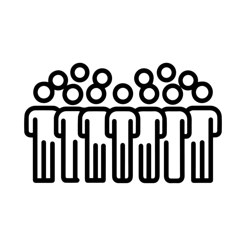 crowd icon or modern line symbol vector