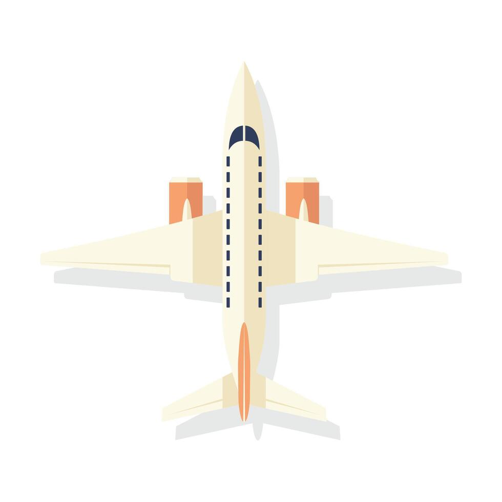 Airplane flat illustration on white background vector