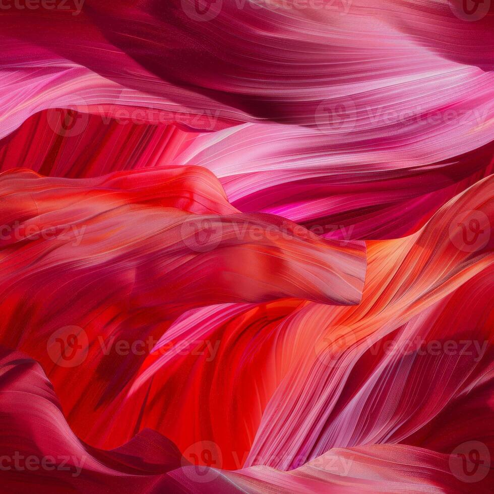 Bold streaks of red and pink flow across the canvas, evoking the beauty of natural formations. The colors blend seamlessly, creating a mesmerizing visual experience photo