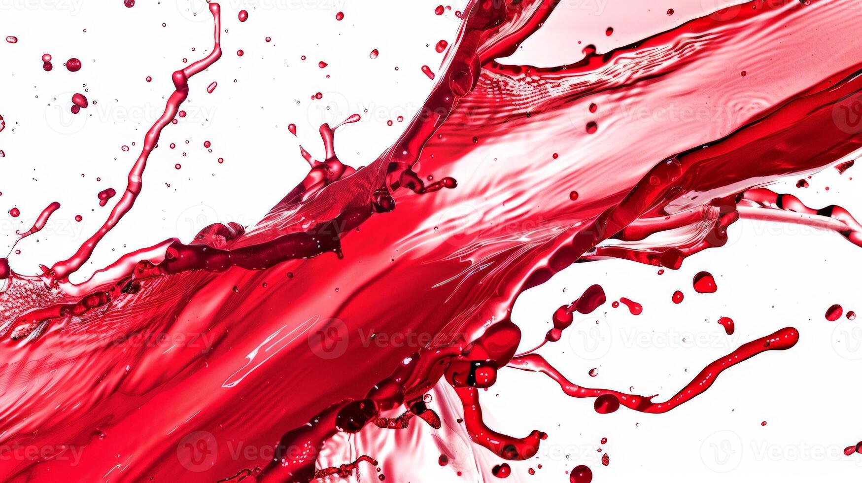 The dynamic splash of red wine vividly contrasts against a white backdrop, illustrating the elegance of liquid motion and rich color in an abstract display of creativity photo