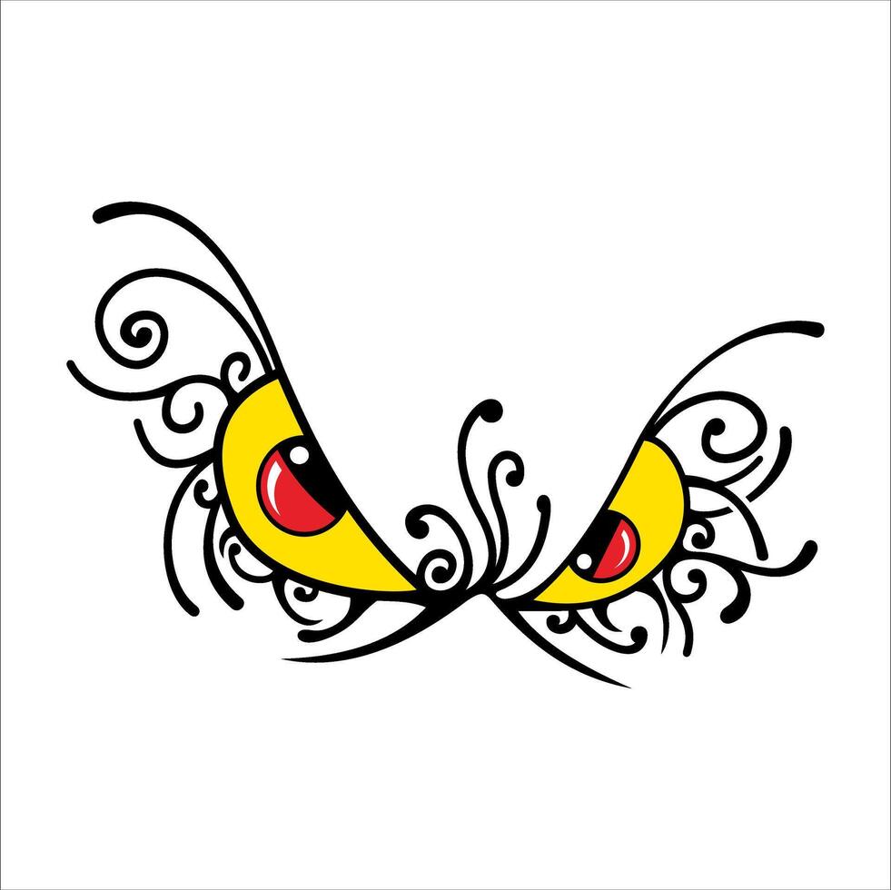 Illustration of an eye decorated with flowers vector
