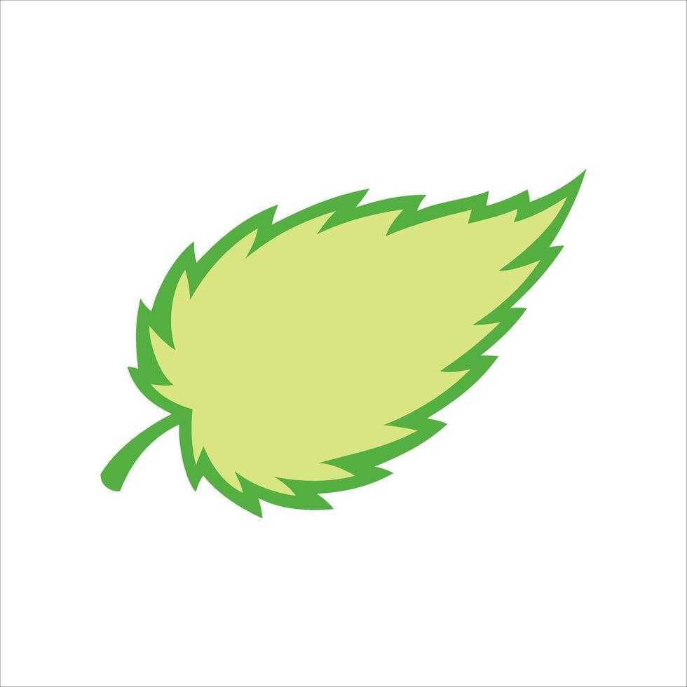 Green leaves on white background vector