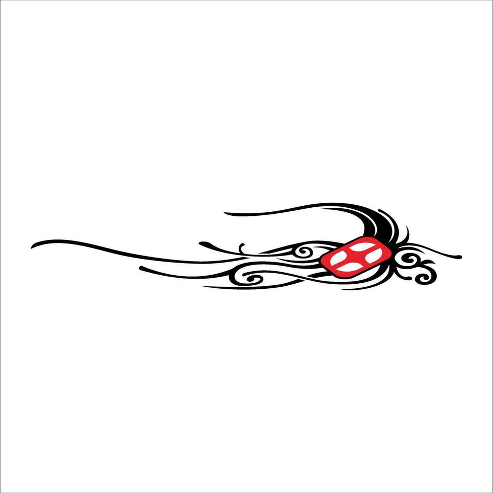 Tribal flower with white background vector