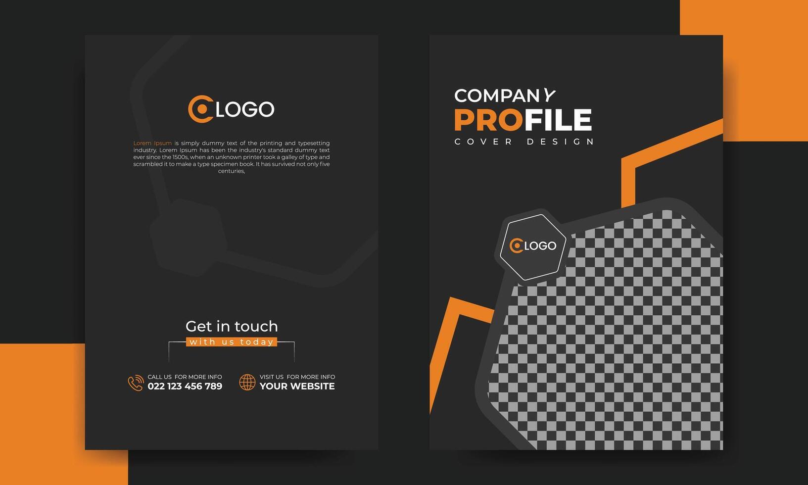 Profile Template or Brochure cover design vector