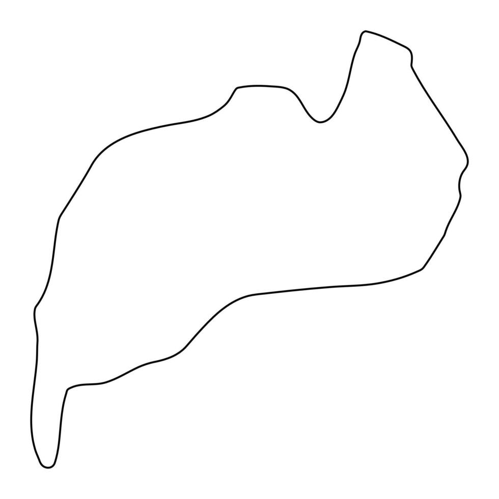 Bukwo District map, administrative division of Uganda. illustration. vector