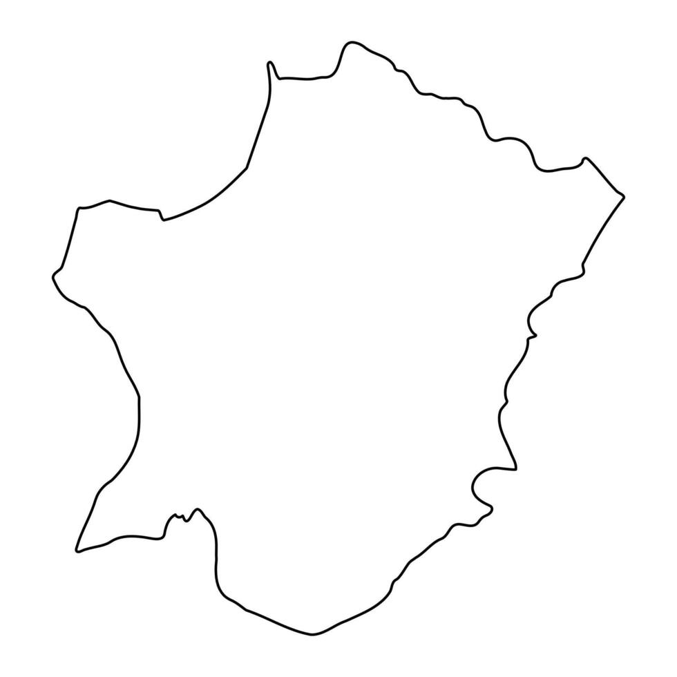 Arua District map, administrative division of Uganda. illustration. vector