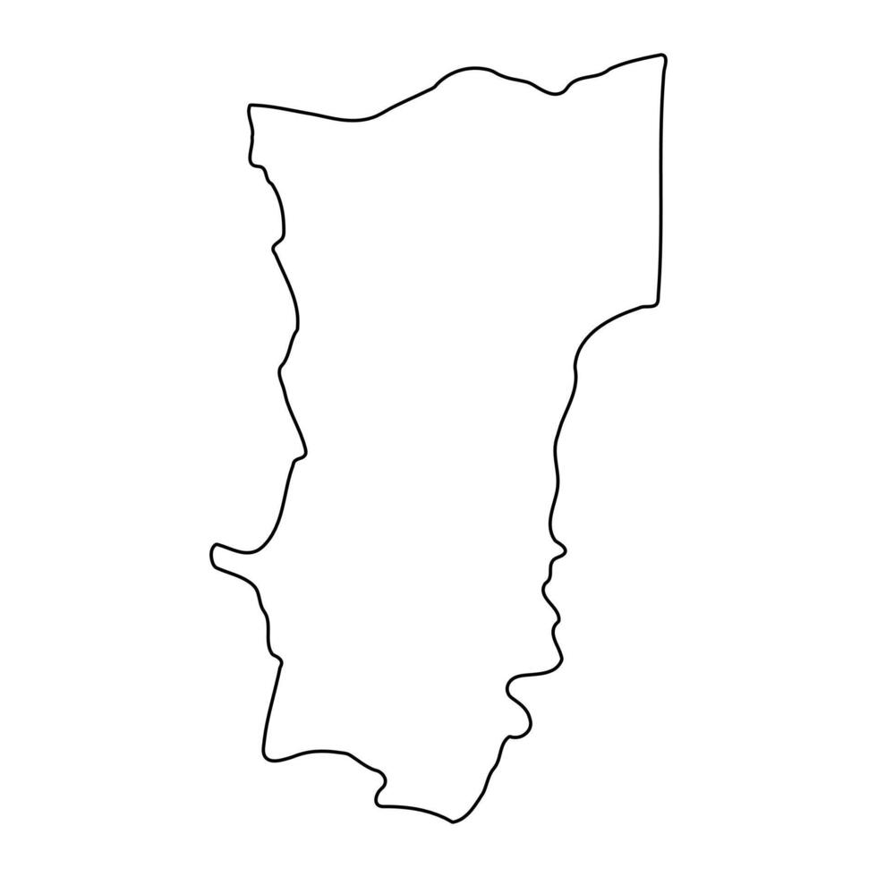 Buliisa District map, administrative division of Uganda. illustration. vector