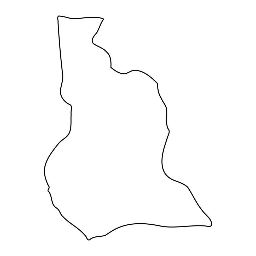 Abim District map, administrative division of Uganda. illustration. vector