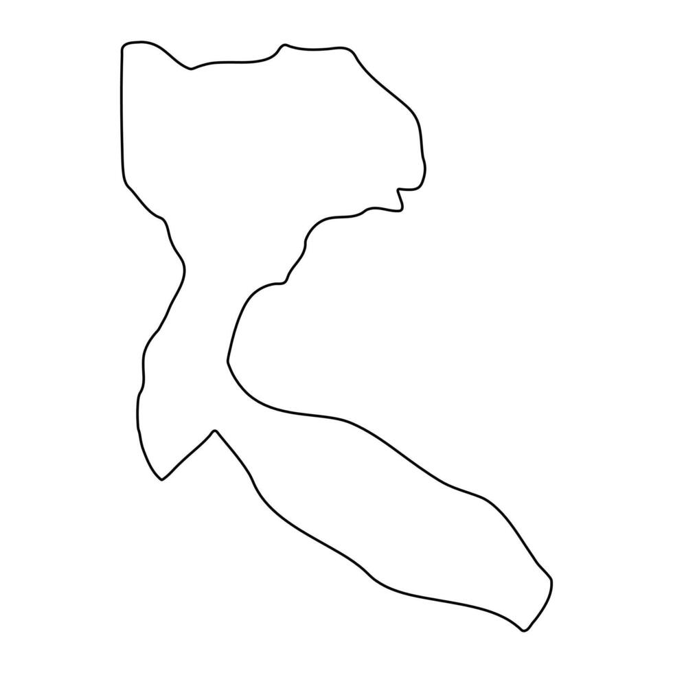 Bulambuli District map, administrative division of Uganda. illustration. vector