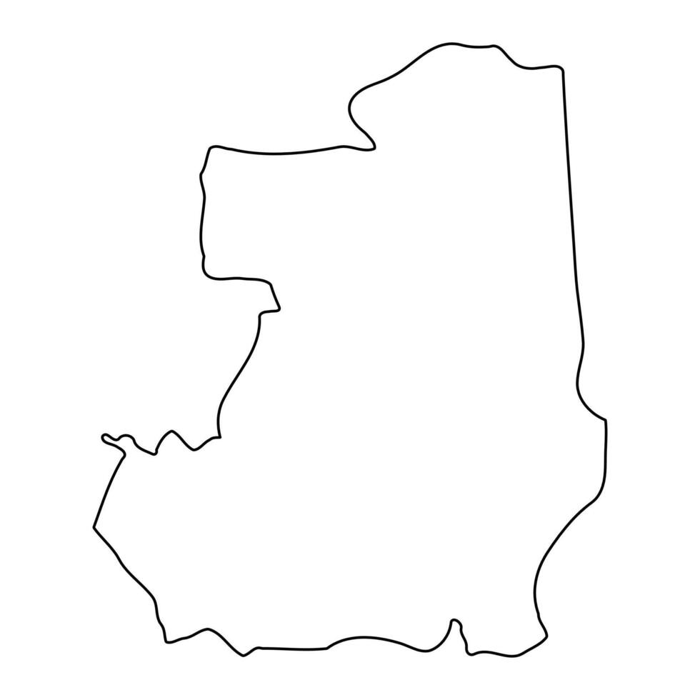 Agago District map, administrative division of Uganda. illustration. vector
